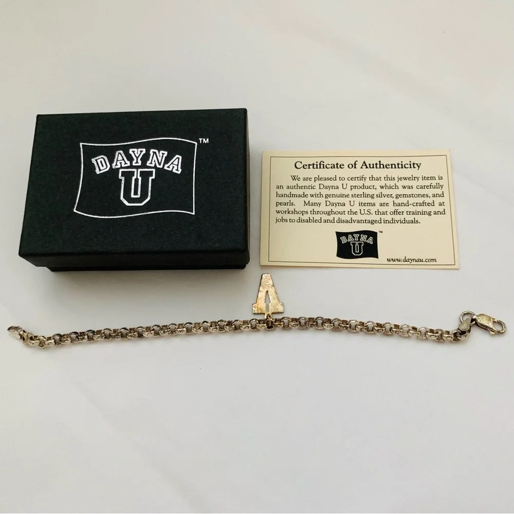 STERLING SILVER VINTAGE VANDERBILT UNIVERSITY CHARM BRACELET MADE IN ITALY NIB - Picture 8 of 12